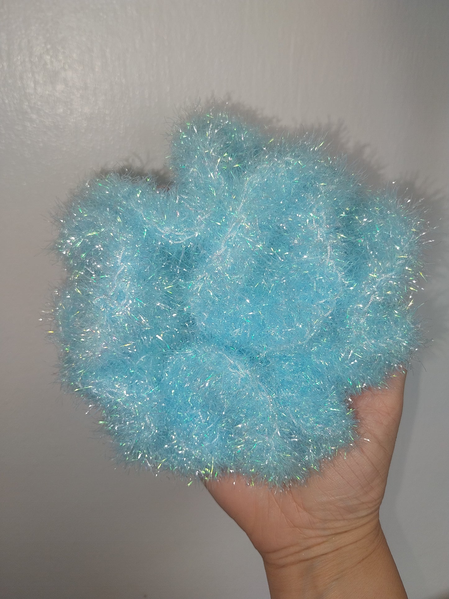 Large Exfoliating Wash Pouf - Blue