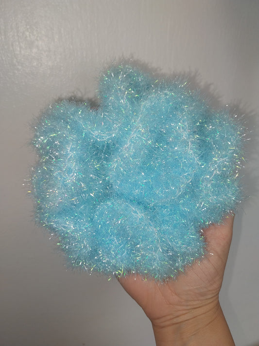 Large Exfoliating Wash Pouf - Blue
