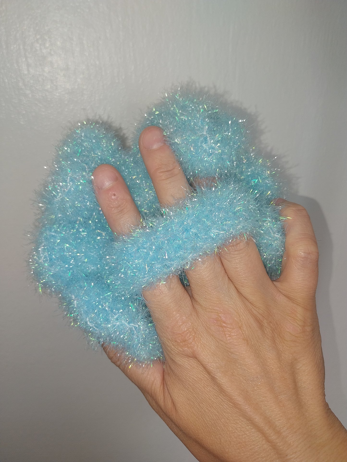 Large Exfoliating Wash Pouf - Blue