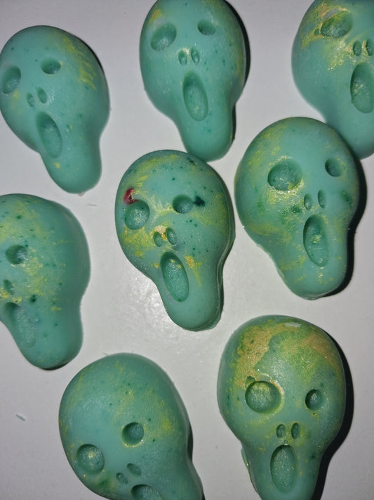Sherbet Zombie Wax Melt Skulls