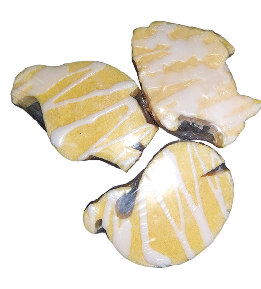 Sherbet lemon novelty shaped soap sponge