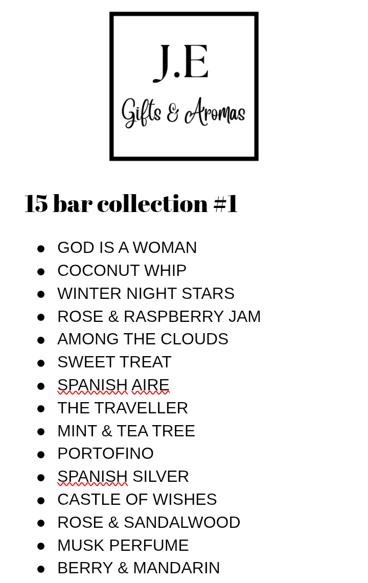 15 bar collection