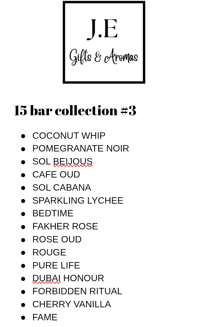 15 bar collection